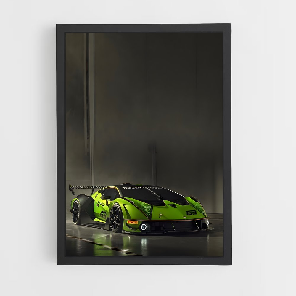 Poster Agitation Verte – affiche Lamborghini (vue 2)